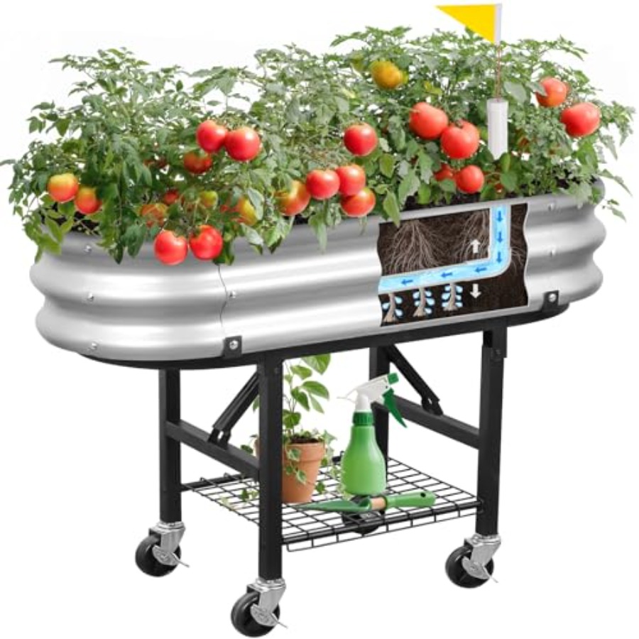 Self-Watering Planter - Self-Watering Raised Garden Bed with Legs