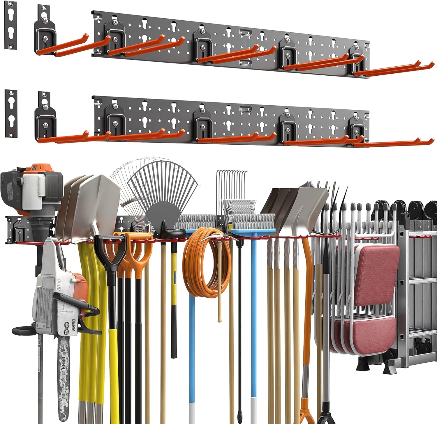 Gardening Tools Rack - Garden Tool Organizer Wall Mount, Garage