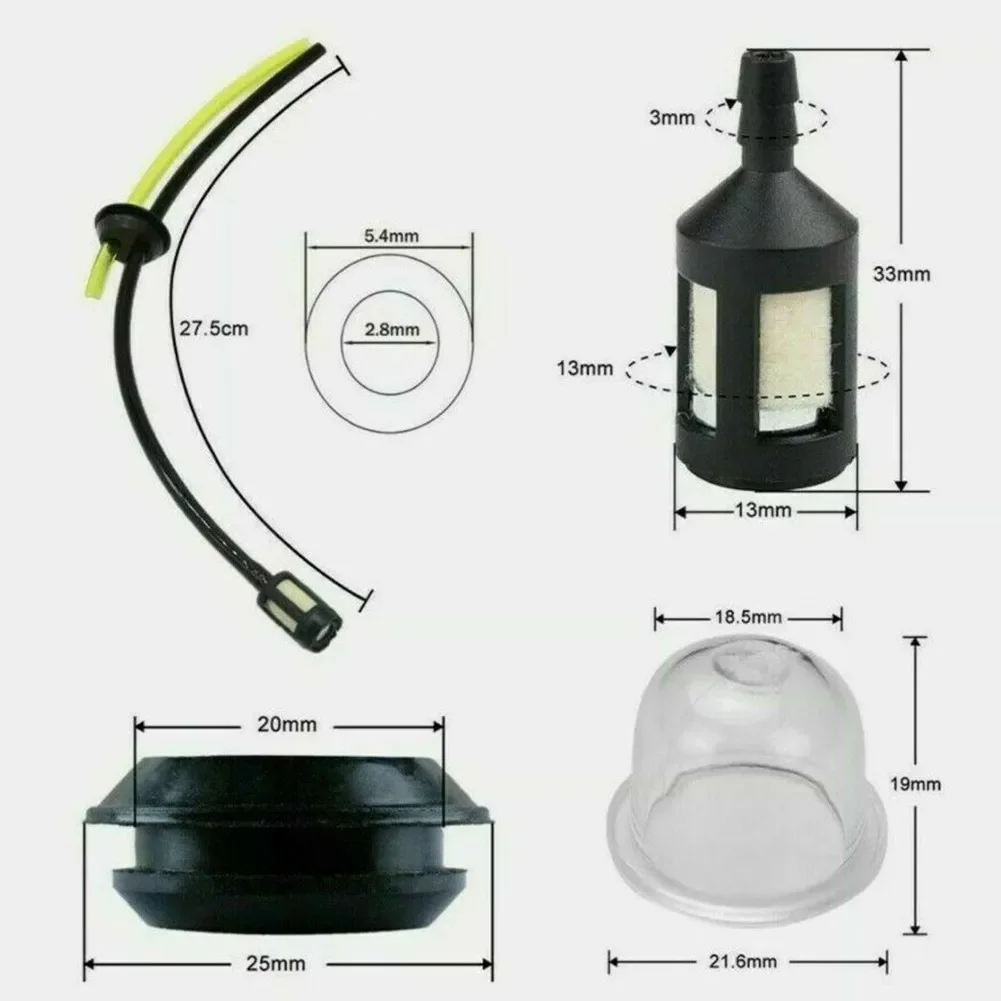 Gardening Tools Shop - 4pcs/set Fuel Hose Pipe Filter Primer