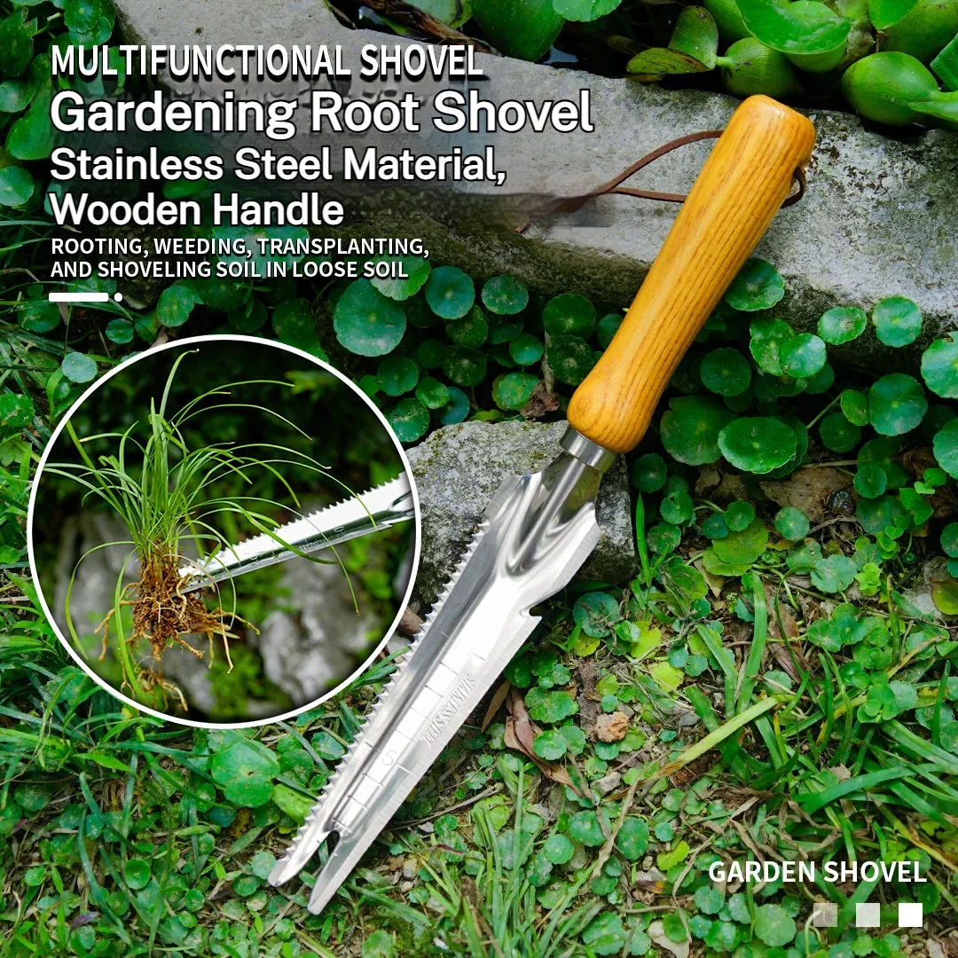 Weed Puller - Garden Weeding Tools Stainless Steel Beech