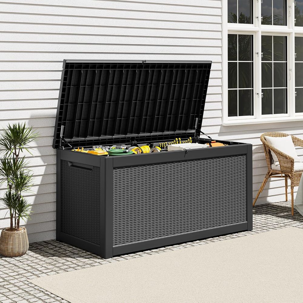 Gardening Tools Set - Weatherproof and UV-Resistant Outdoor Storage Deck
