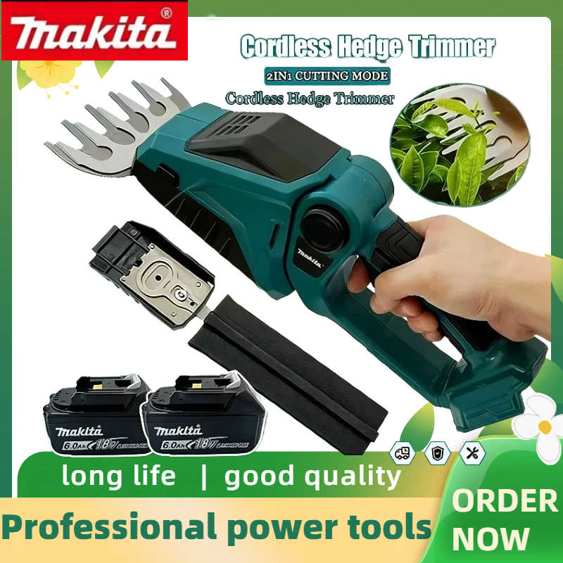 Gardening Tools Battery Powered - Makita 18V Cordless 2-in-1 Hedge Trimmer