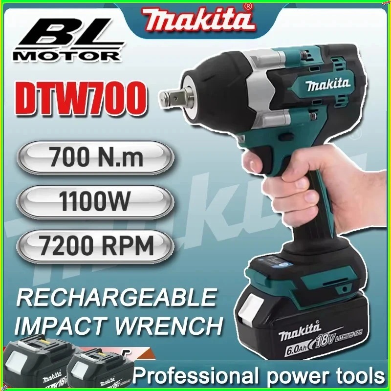 Gardening Tools Battery Powered - Makita DTW700 Brushless Electric Wrench Drill