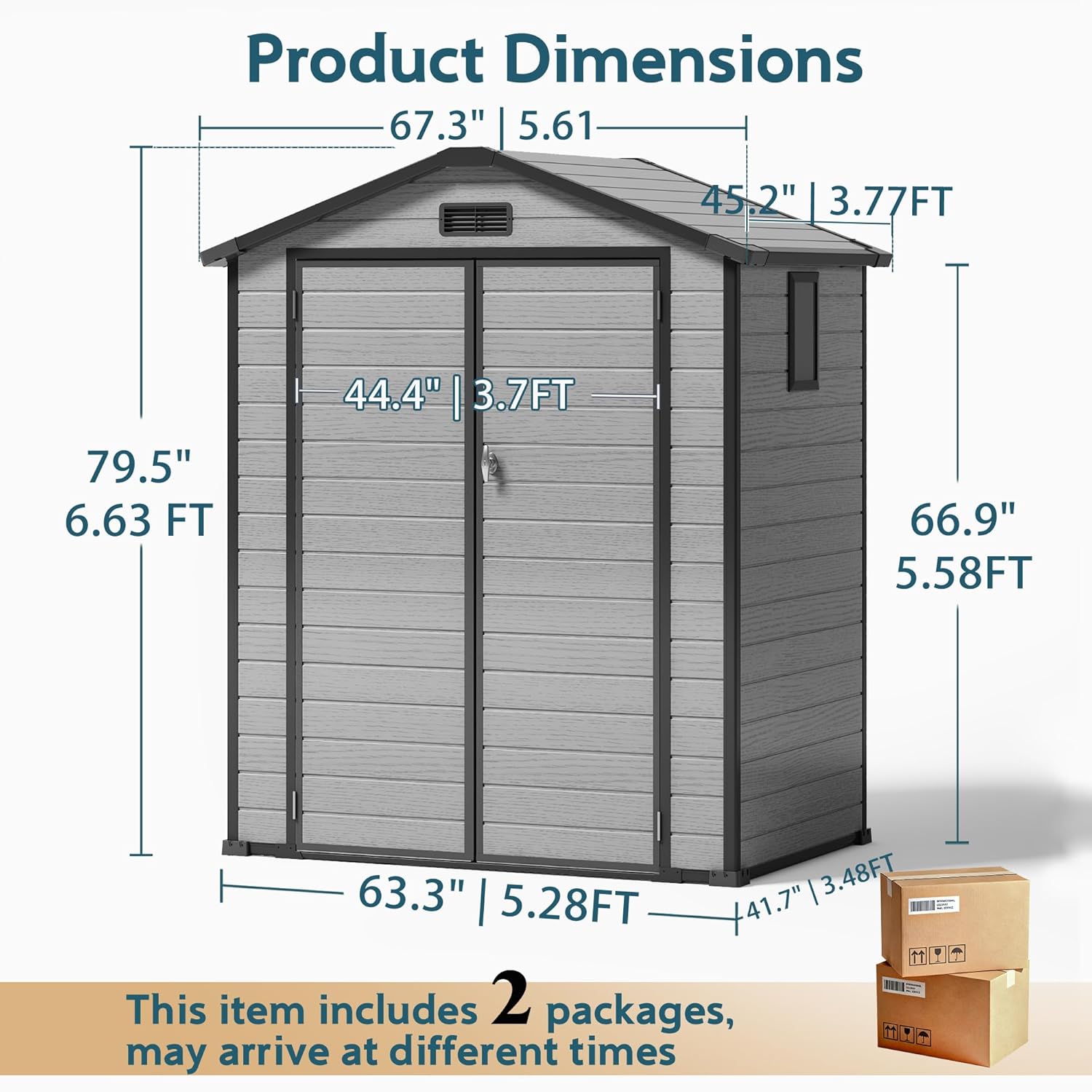 6X4 FT Outdoor Shed, Plastic S - Gardening Tools Set avis et prix