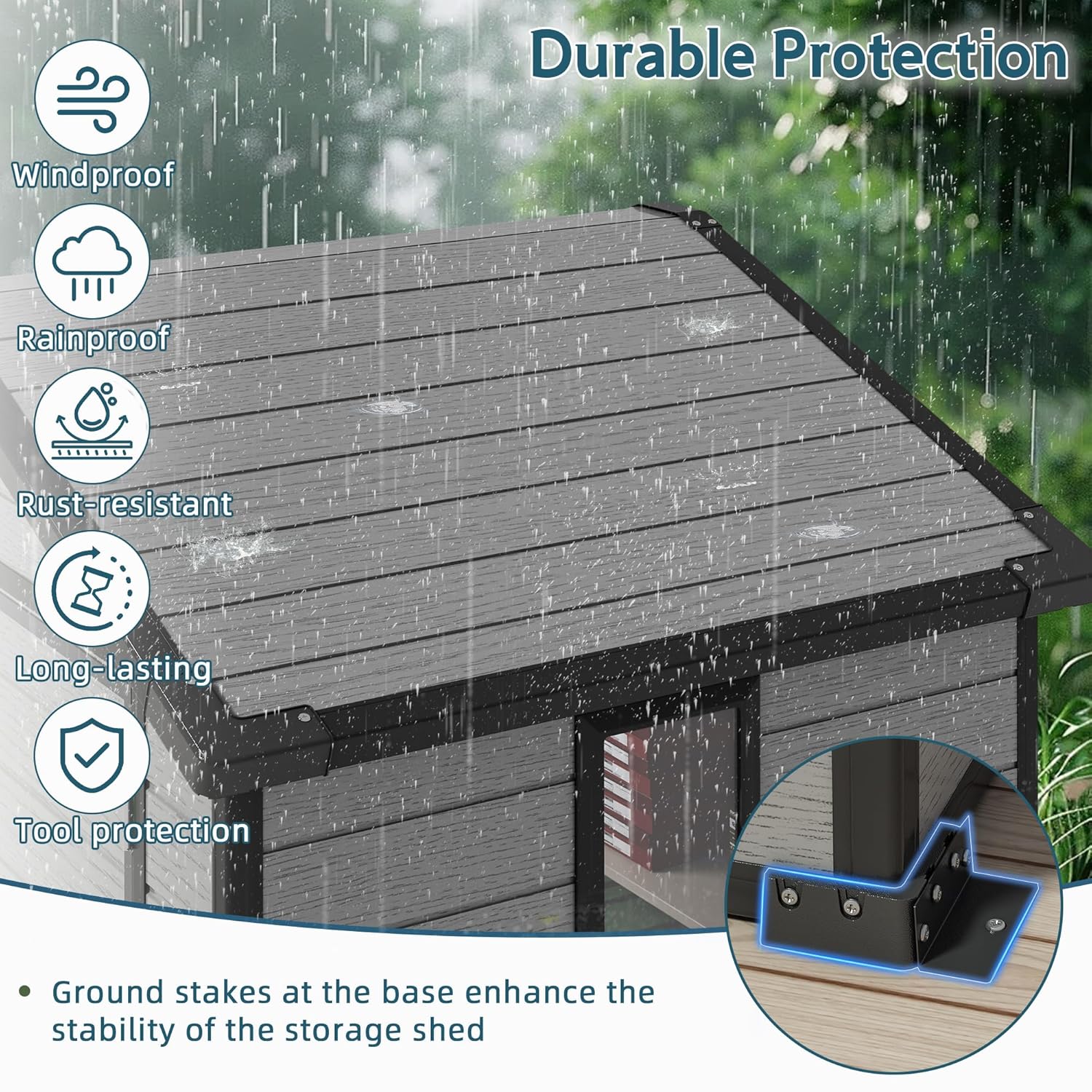 6X4 FT Outdoor Shed, Plastic S - Gardening Tools Set avis et prix