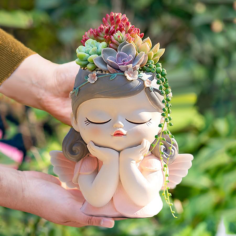 7 inch Cute Angel Girl Face Pl - Gardening Tools Cute avis et prix