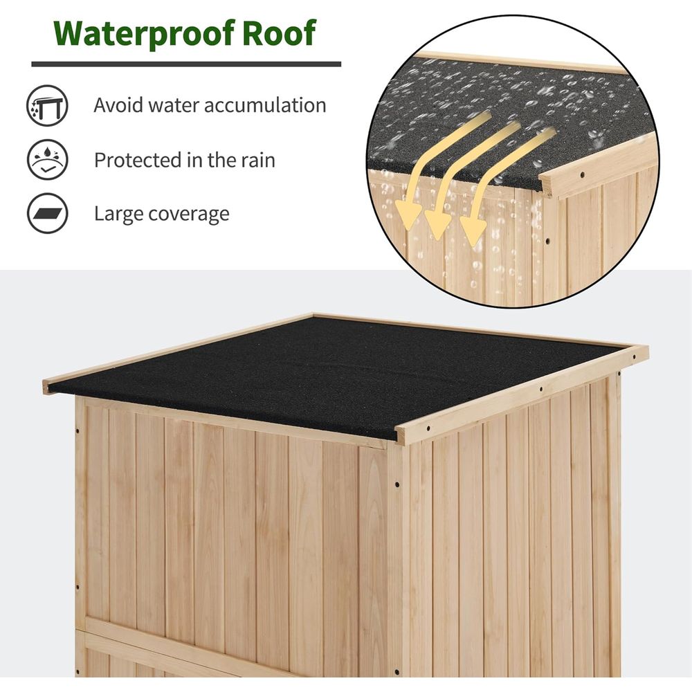30 Natural Wood Outdoor Storag - Gardening Tools Set avis et prix