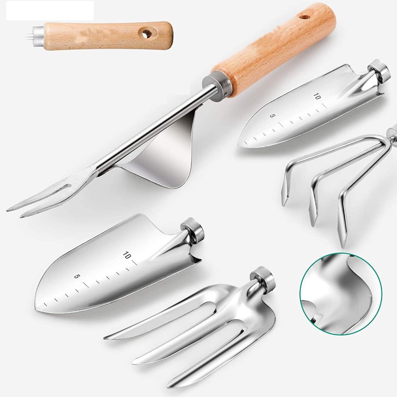 9pcs Wooden Handle Stainless S - Gardening Tools Watering Can avis et prix