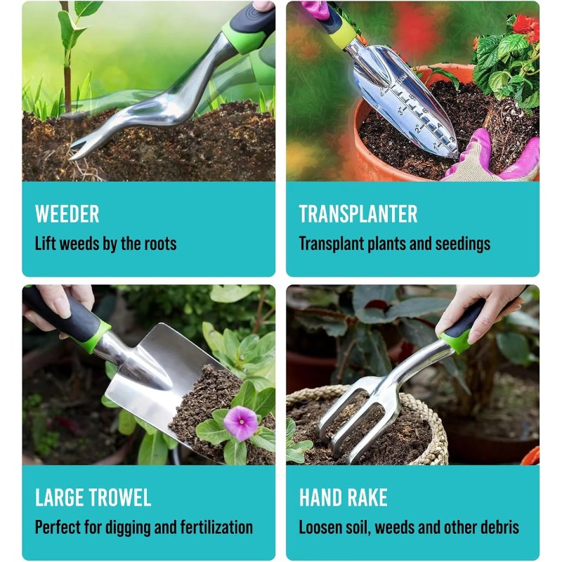 9 Pcs Ergonomic Garden Tool Se - Gardening Tools Set avis et prix