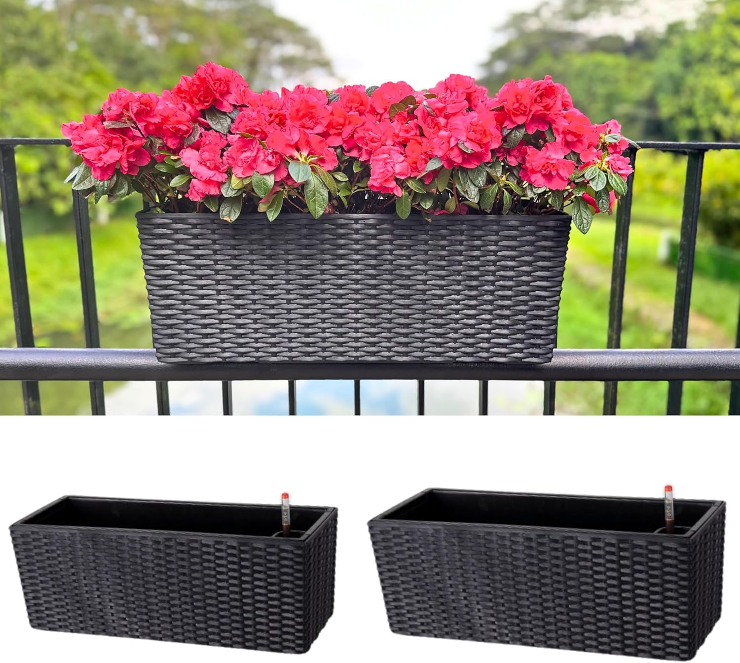 Outdoor Rail Planter for Balco - Self-Watering Planter avis et prix