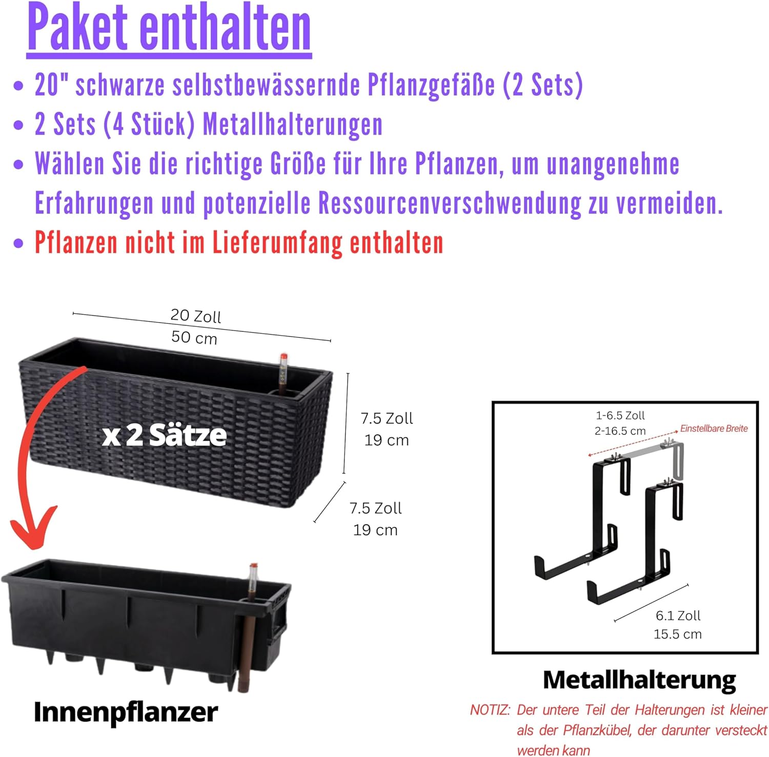Outdoor Rail Planter for Balco - Self-Watering Planter avis et prix