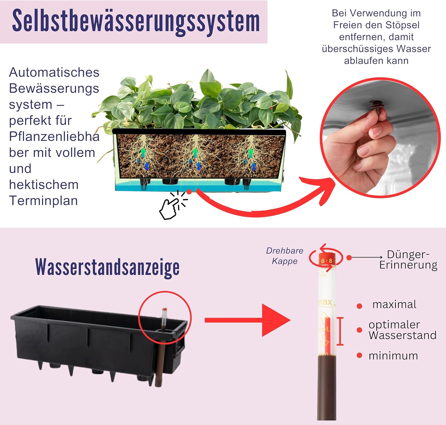 Outdoor Rail Planter for Balco - Self-Watering Planter avis et prix