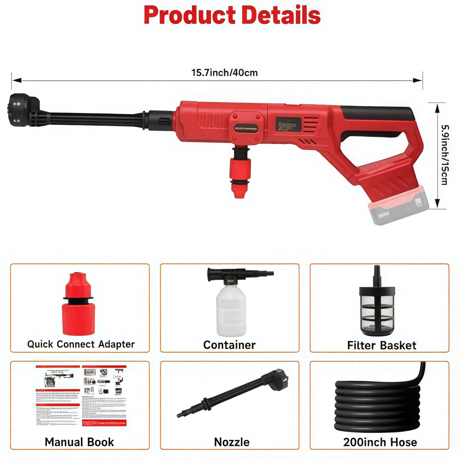 Cordless Pressure Washer for M - Gardening Tools Battery Powered avis et prix