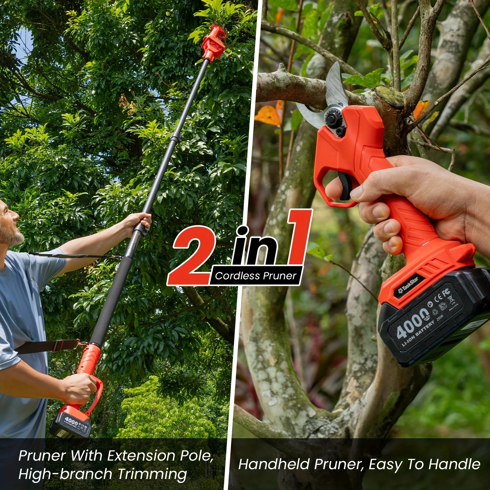 TaskStar 2-in-1 Electric Pruni - Gardening Tools Battery Powered avis et prix