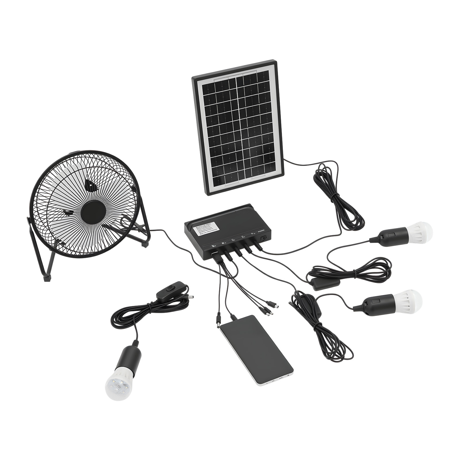 100-240V Solar Fan And Lamp Ki - Gardening Tools Shop avis et prix