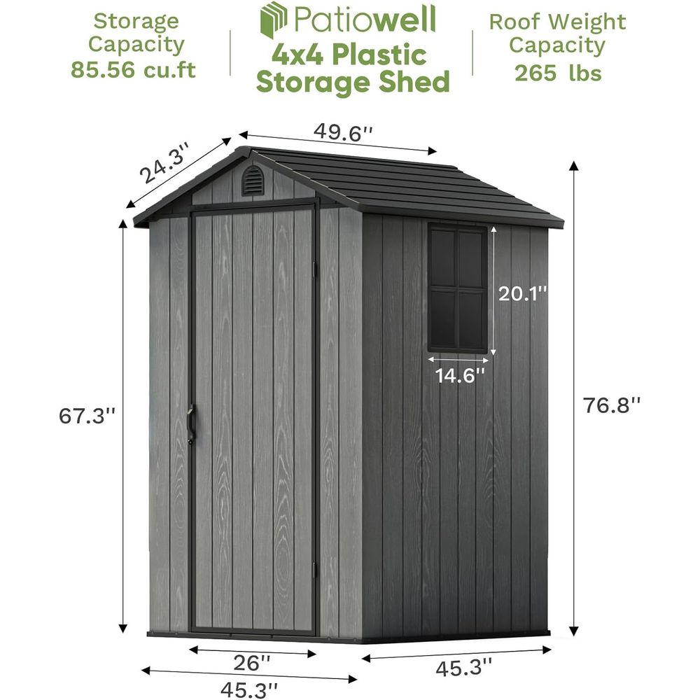 4x4 Plastic Outdoor Storage Sh - Gardening Tools Set avis et prix