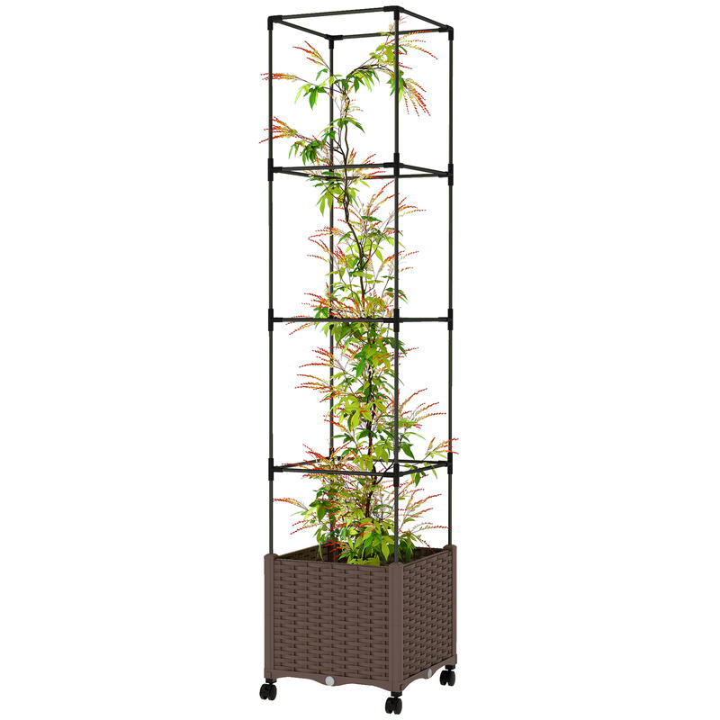 Raised Garden Bed with Trellis - Self-Watering Planter avis et prix