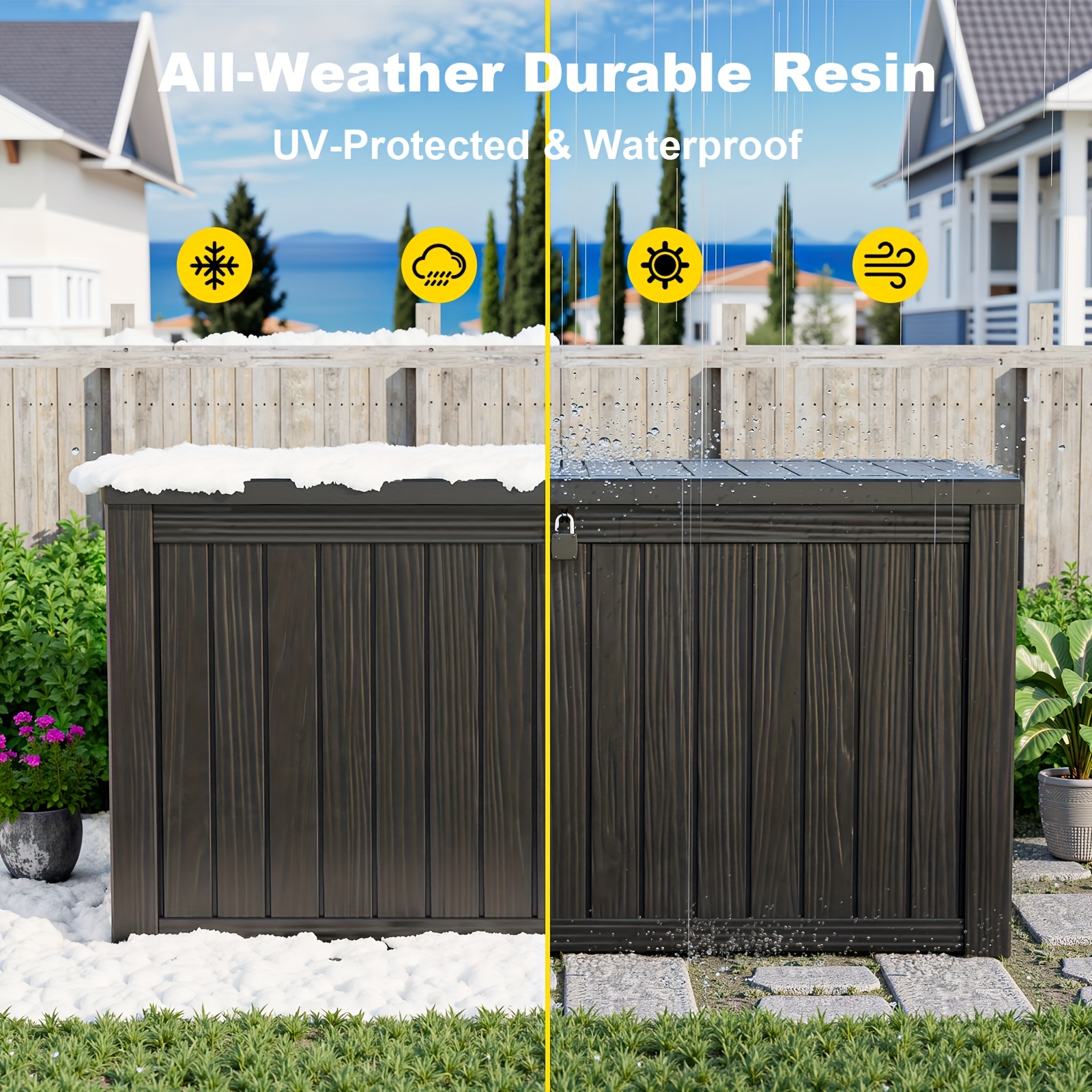161 Gallon Deck Box, Indoor An - Gardening Tools Rack avis et prix