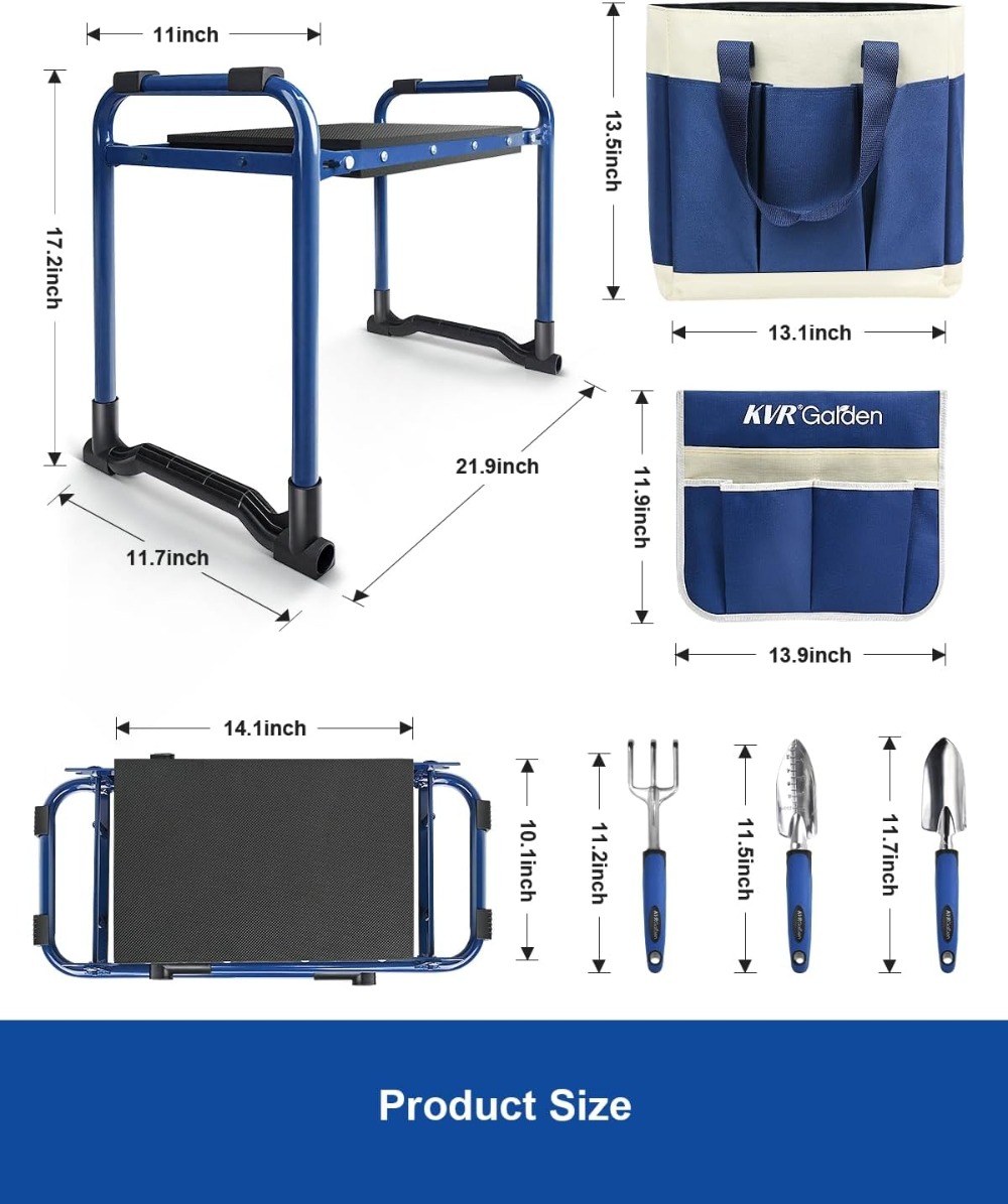 7-Piece Garden Kneeler and Sea - Gardening Tools Set avis et prix