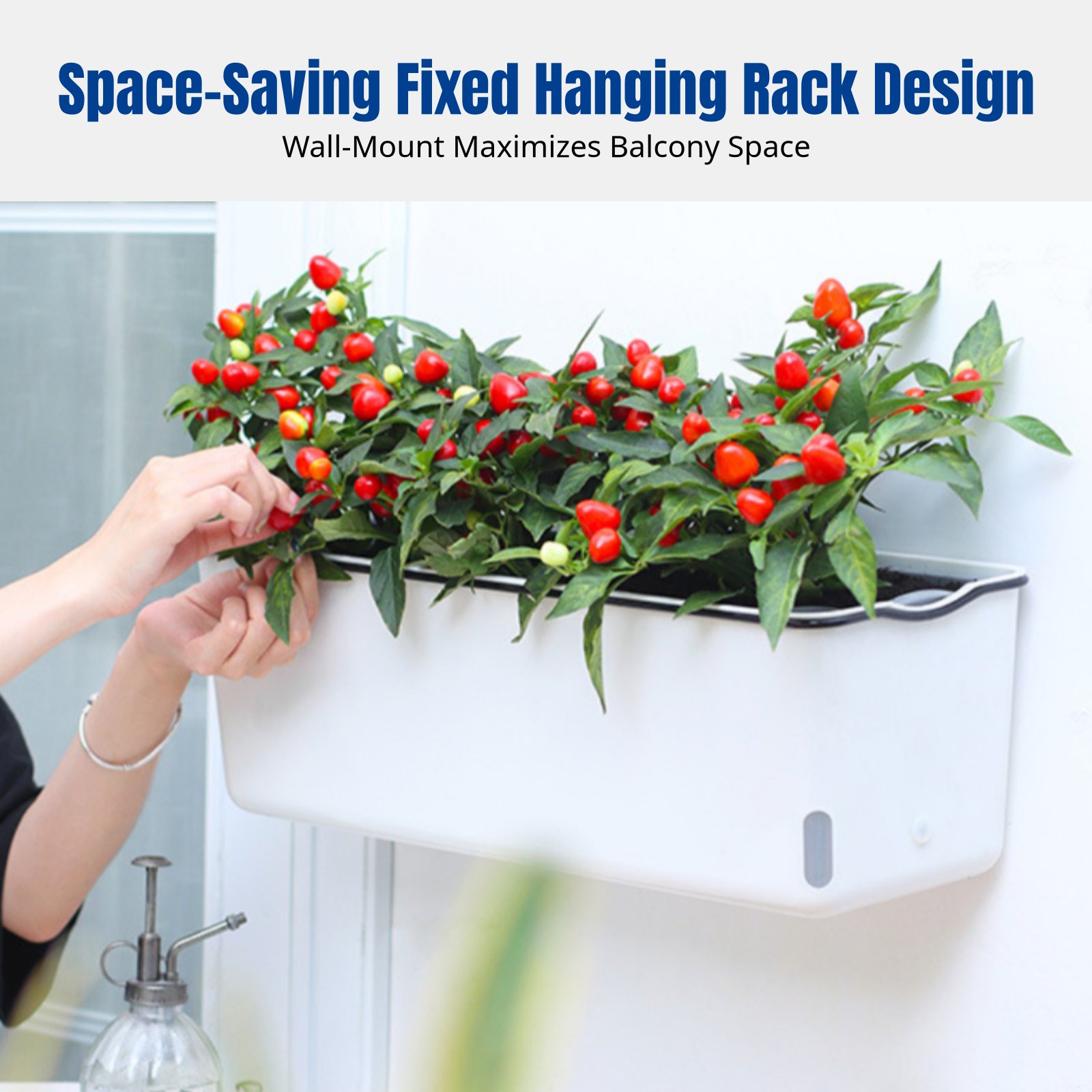 Balcony Hanging Flower Pot Rec - Self-Watering Planter avis et prix