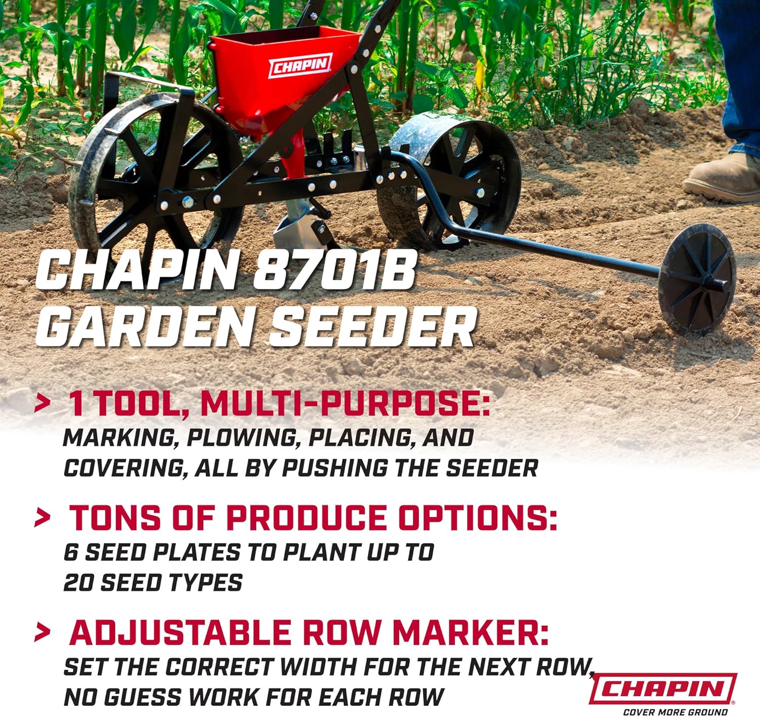 Garden Push Seeder Planter wit - Garden Row Marker avis et prix