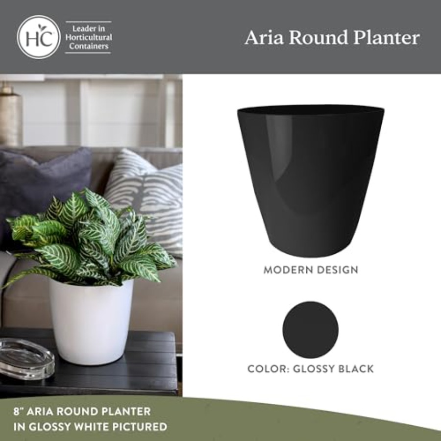 Aria Round Self-Watering Pot - - Self-Watering Planter avis et prix