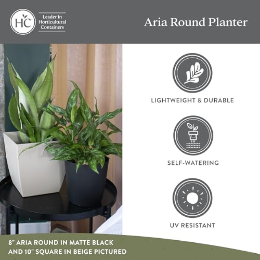 Aria Round Self-Watering Pot - - Self-Watering Planter avis et prix