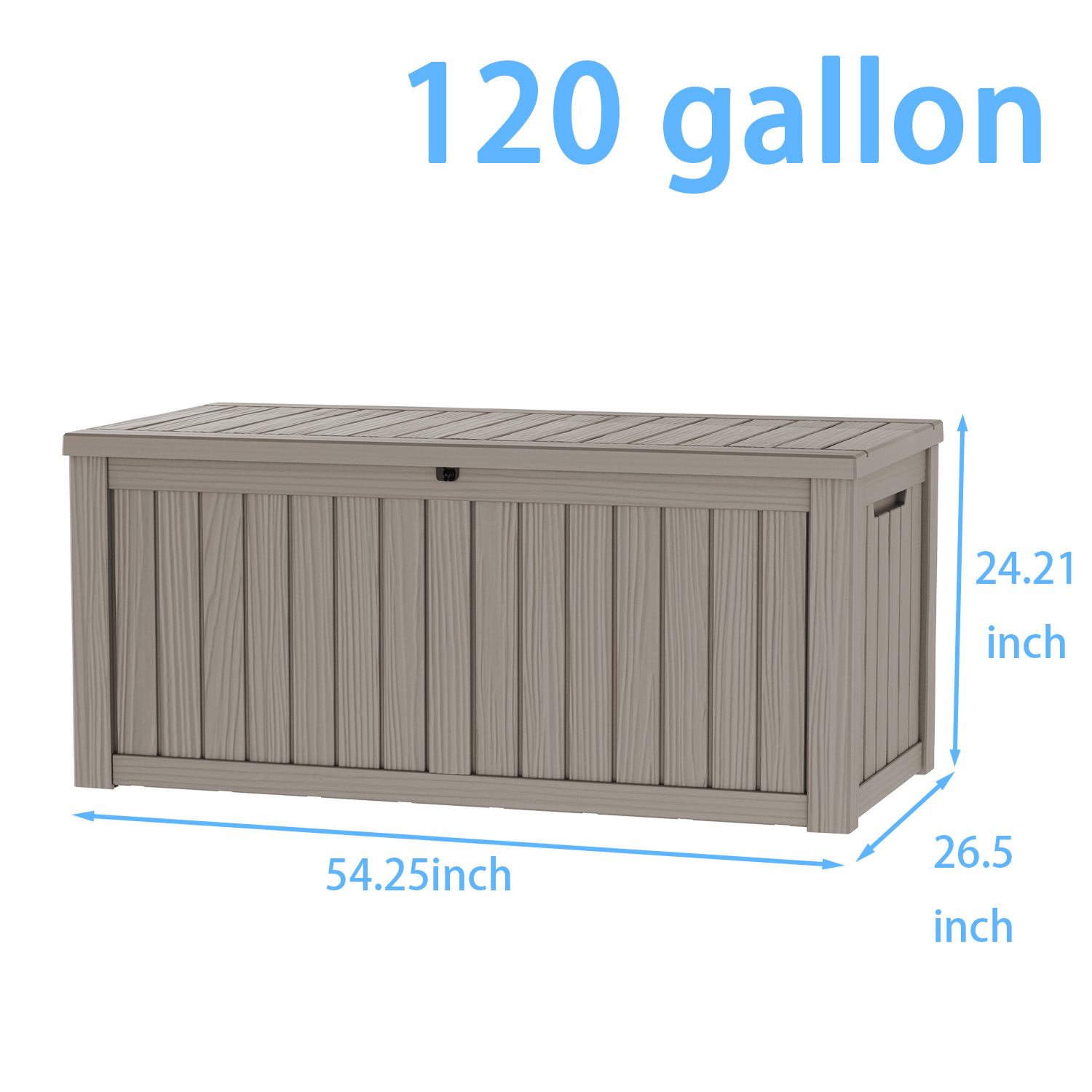 120 Gallon Outdoor Deck Box, L - Gardening Tools Rack avis et prix