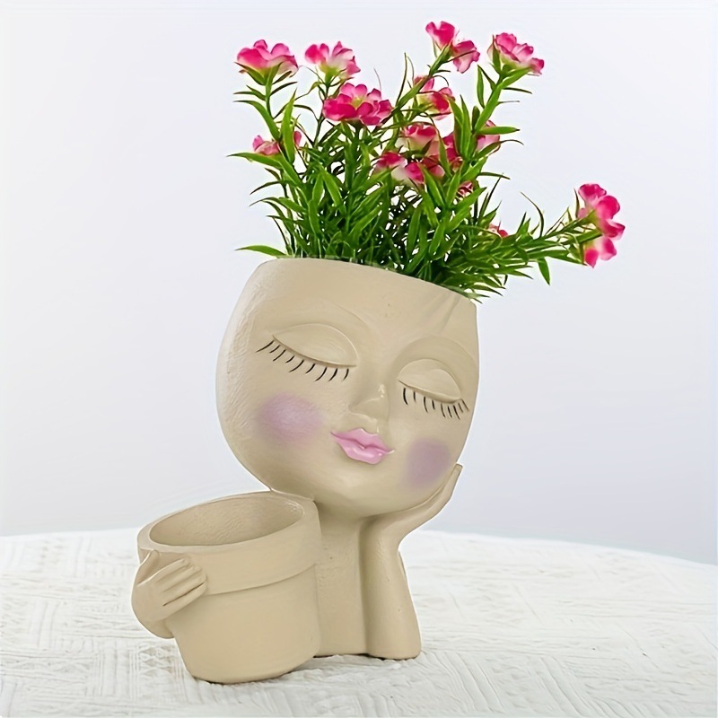 Face Planter Pot - Double Flow - Gardening Tools Cute avis et prix
