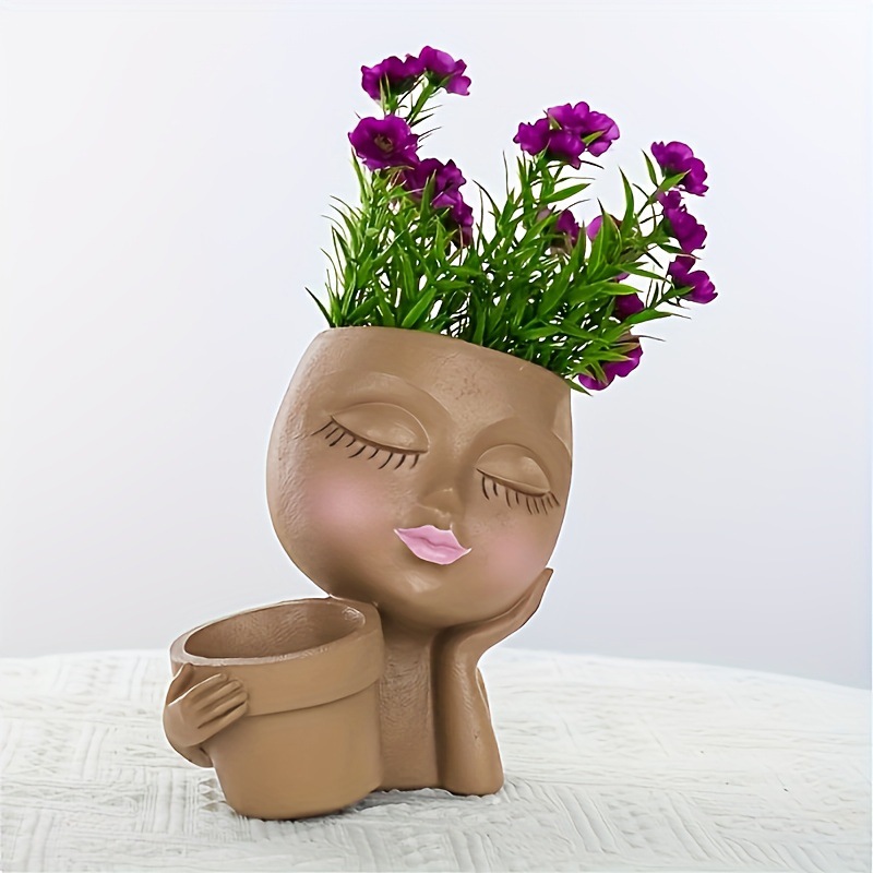 Face Planter Pot - Double Flow - Gardening Tools Cute avis et prix