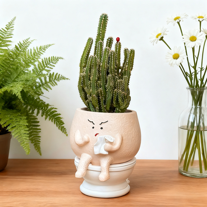 Funny Ghost Toilet Resin Succu - Gardening Tools Cute avis et prix