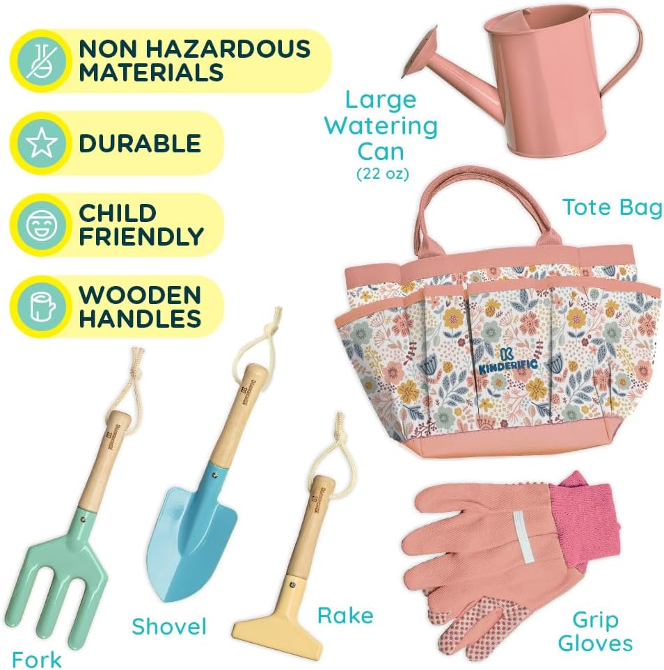 Kids Gardening Tool Kit with S - Gardening Tools Watering Can avis et prix
