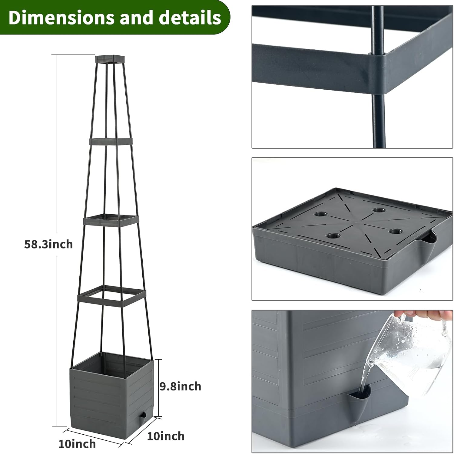 Raised Garden Bed Planter Box  - Self-Watering Planter avis et prix