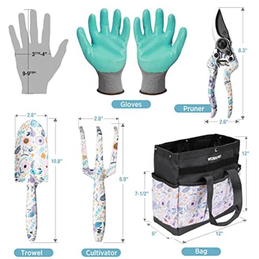 5PCS Garden Tool Set, Aluminum - Gardening Tools Set Gift avis et prix